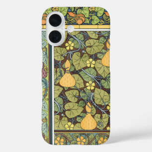 Coque Pour iPhone 16 Fleurs Art Nouveau Vintage Légumes, Courges