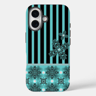 Coque Pour iPhone 16 Fleurs Artdeco dans le style rétro