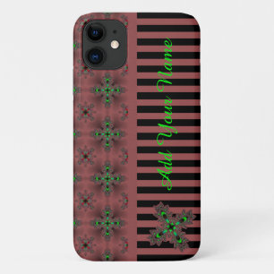 Case-Mate iPhone Case Fleurs Artdeco en style Rétro, Ajouter votre nom