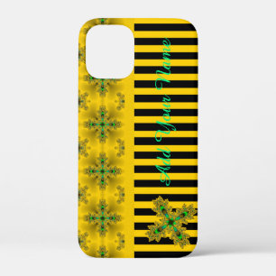 Case-Mate iPhone Case Fleurs Artdeco en style Rétro, Ajouter votre nom