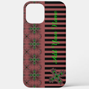 Case-Mate iPhone Case Fleurs Artdeco en style Rétro, Ajouter votre nom