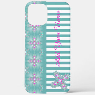 Case-Mate iPhone Case Fleurs Artdeco en style Rétro, Ajouter votre nom
