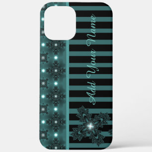 Case-Mate iPhone Case Fleurs Artdeco en style Rétro, Ajouter votre nom