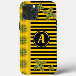 Case-Mate iPhone Case Fleurs Artdeco en style rétro avec monogramme