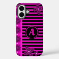 Fleurs Artdeco en style rétro avec monogramme