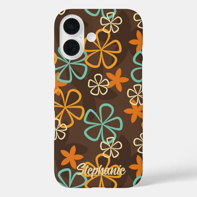 Coques Case-Mate iPhone Fleurs atomiques - Fleurs modernes du milieu du si (Verso)