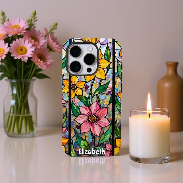 Coques Case-Mate iPhone Fleurs audacieuses en verre (Créateur téléchargé)