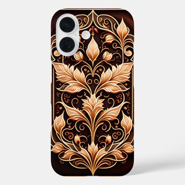 Coques Case-Mate iPhone Fleurs baroques et bois Feuille (Verso)