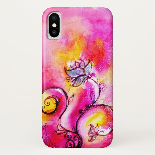 Coques Case-Mate iPhone FLEURS BLANCHES rose jaune violet (Dos)