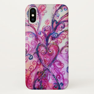 Etui iPhone Case-Mate FLEURS BLANCHES rose vif violet rouge violet