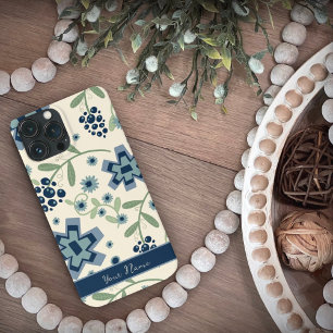 Case-Mate iPhone Case Fleurs Bleues Filles Mignonnes Motif Inspiritisme 