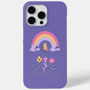 Coque iPhone 15 Pro Max Fleurs Cloud Arc-en-ciel