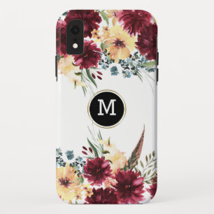 Case-Mate iPhone Case Fleurs colorées Monogramme frontalier