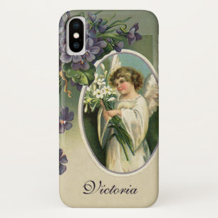Coque Case-Mate Pour iPhone Fleurs d'ange de Pâques religieuses victoriennes v