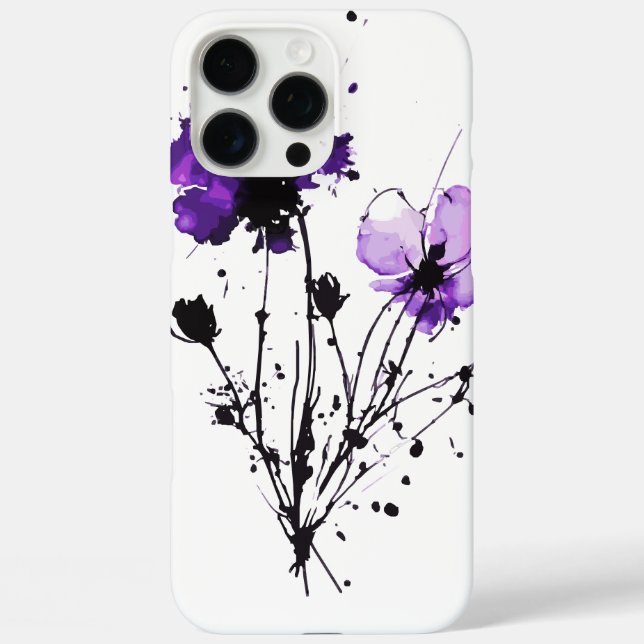Coques Case-Mate iPhone Fleurs d'aquarelle Abstraites (Verso)