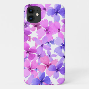 Case-Mate iPhone Case Fleurs d'aquarelle rose et violet