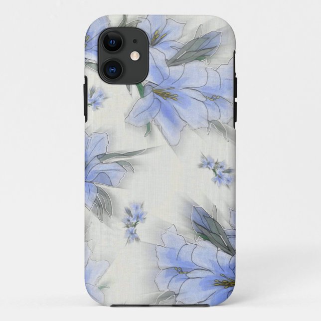Coques Case-Mate iPhone Fleurs de bleu (Dos)