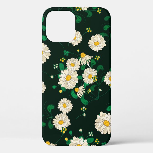 Coques Case-Mate iPhone Fleurs de broderie et motif sans couture feuille.  (Verso)