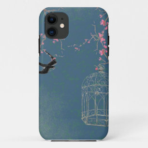 Etui iPhone Case-Mate Fleurs de cerisier et cage à oiseaux