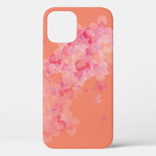 Case-Mate iPhone Case fleurs de cerisier rose sur orange
