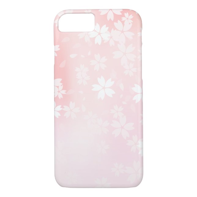 Coques Case-Mate iPhone Fleurs de cerisier roses/blanches fanées (Dos)