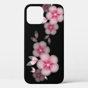 Case-Mate iPhone Case fleurs de cerisiers roses sur le noir