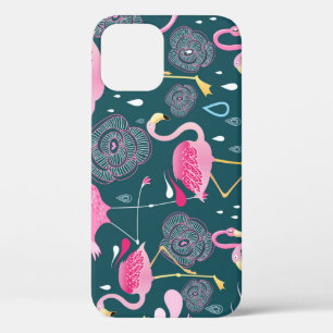 Case-Mate iPhone Case Fleurs de Flamants roses : Graphisme foncé sans co