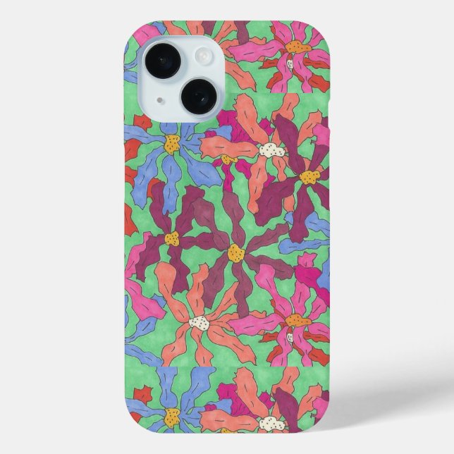 Coques Case-Mate iPhone Fleurs de Jardin Animées (Verso)
