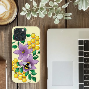 Case-Mate iPhone Case Fleurs de lavande de bourdon Jaune