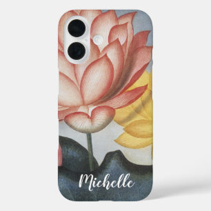 Coques iPhone 16 Fleurs de Lotus Vintage, La Fève Égyptienne Sacrée