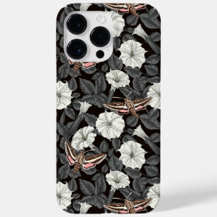 Coque Pour Pour iPhone 14 Pro Max Fleurs de lune et sphinx Moths 2