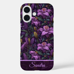 Coque Pour iPhone 16 Fleurs de lys Cadeau de fin d'études classique Nom