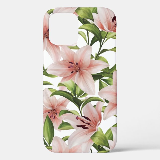 Coques Case-Mate iPhone Fleurs de lys. Modèle floral (Verso)