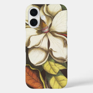 Coques iPhone 16 Fleurs de magnolia vintage avec graines