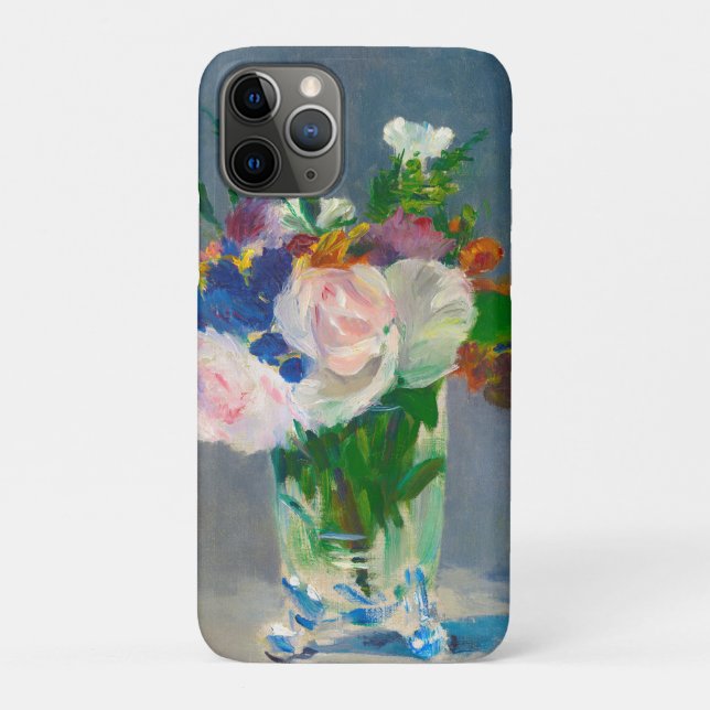 Coques Case-Mate iPhone Fleurs de manet dans un vase de cristal (Dos)