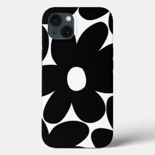 Case-Mate iPhone Case Fleurs de marguerite rétro en noir et blanc #1 #f