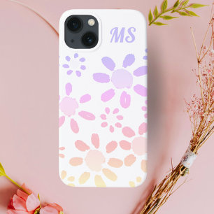 Case-Mate iPhone Case Fleurs de marguerite rose Aquarelle Girly 