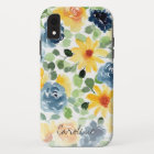 Fleurs de printemps aquarelle. Ajouter un nom.