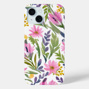 Coque Pour iPhone 15 Fleurs de printemps   Aquarelle florale pastel jol