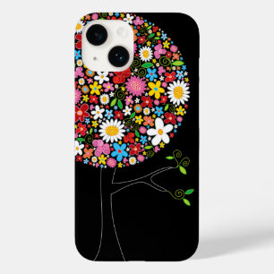 Coque Pour iPhone 14 Fleurs de printemps colorées Whimsical Pop Tree Na