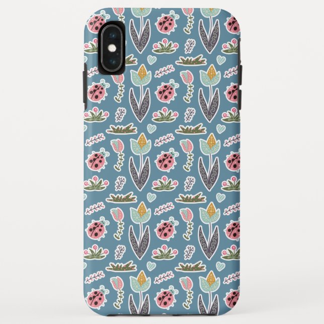 Coques Case-Mate iPhone Fleurs de printemps et Motif de coccinelle (Dos)