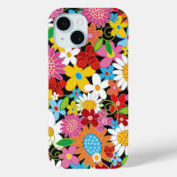 Fleurs de printemps Whimsical colorées Jardin Girl