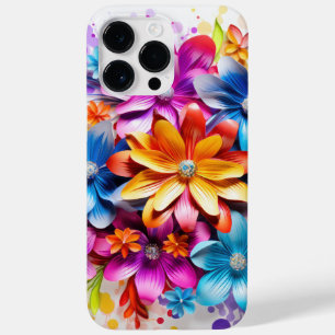 COQUE POUR POUR iPhone 14 PRO MAX FLEURS DE REGARDE 3D CLAIREMENT COLORÉES
