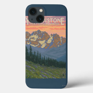 iPhone 13 Case Fleurs de ressort - parc national de Yellowstone