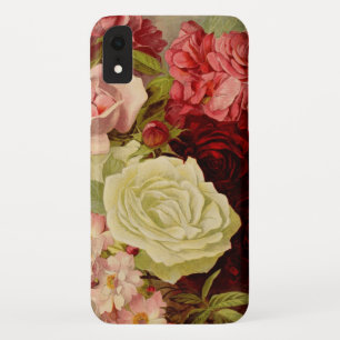 Coque Case-Mate Pour iPhone Fleurs de rose de jardin vintage, amour et romance