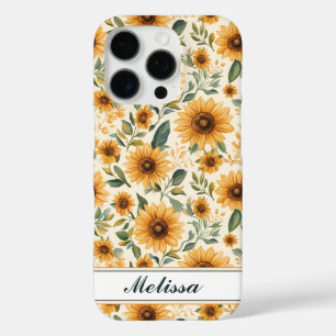 Coques iPhone 16 Pro Fleurs de soleil à fleurs jaunes