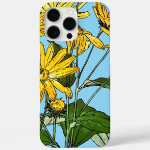 Coques iPhone 16 Pro Max Fleurs de soleil Art Nouveau