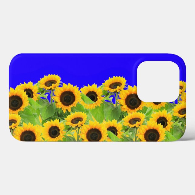 Coques Case-Mate iPhone Fleurs de soleil - drapeau ukrainien Paix Liberté  (Verso (horizontal))