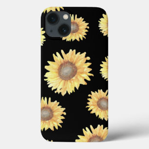 Case-Mate iPhone Case Fleurs de soleil en noir
