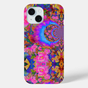 Coque Pour iPhone 15 Fleurs de soleil rose aquarelle abstraites florale